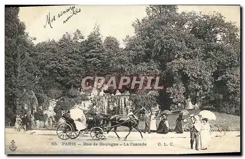 Cartes postales Paris Bois de Boulogne La Cascade