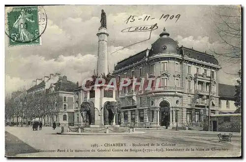 Cartes postales Chambery Boulevard de la Colonne Elephants