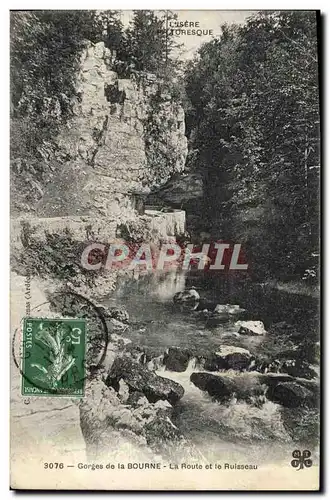 Cartes postales Gorges de la Bourne La Route et le Ruisseau