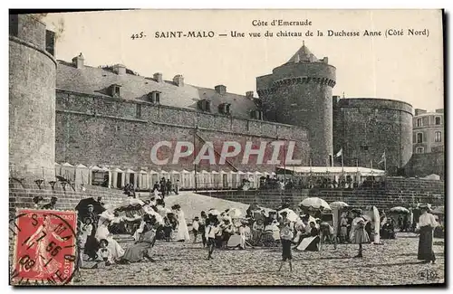 Ansichtskarte AK Saint Malo Une Vue Du Chateau de la Duchesse Anne