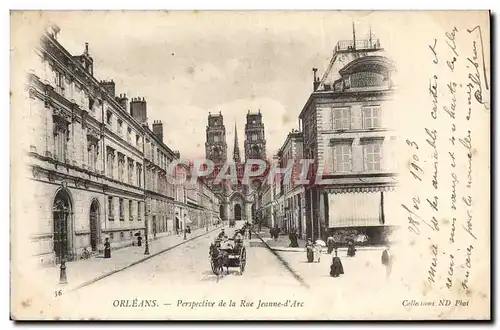 Cartes postales Orleans Perspective de la Rue Jeanne d&#39Arc