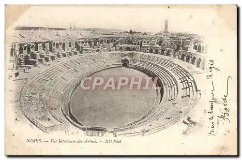 Cartes postales Nimes Vue Interieure des Arenes