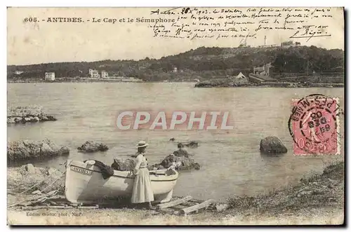 Cartes postales Antibes Le Cap et le Semaphore Bateau