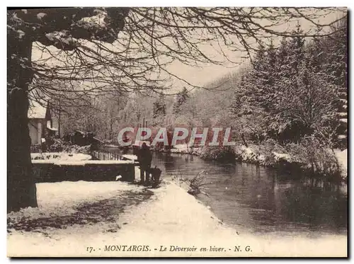 Cartes postales Montargis Le deversoir en hiver