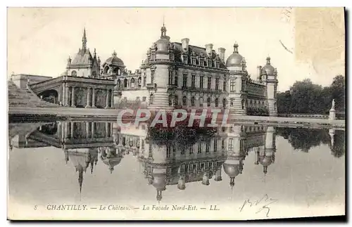 Cartes postales Chantilly Le Chateau La Facade Nord Est