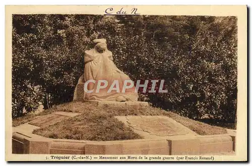 Cartes postales Treguier Monument aux morts de la Grand Guerre Militaria