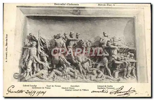 Ansichtskarte AK Mars la Tour Haut relief d&#39infanterie Militaria