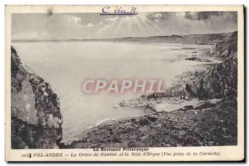 Ansichtskarte AK Val Andre La Grave de Nantois et la baie d&#39Erquy Vue prise de la corniche