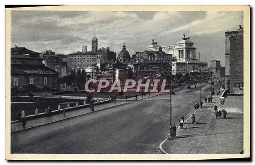 Cartes postales Roma La Via Dellimpero e Monumento Vittorio Emanuele II