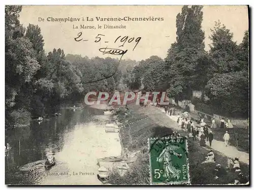 Cartes postales De Champigny a la Varenne Chennevieres La Marne le dimanche