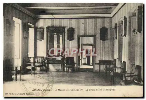 Cartes postales Ajaccio La Maison de Napoleon 1er Le grand salon de reception