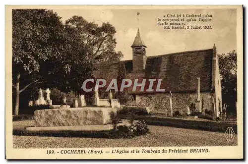 Ansichtskarte AK Cocherel L&#39Eglise et le Tombeau du President Briand