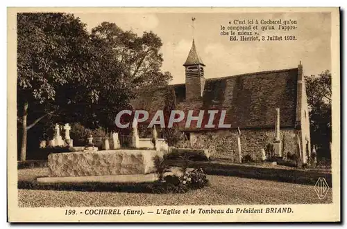 Cartes postales Cocherel L&#39Eglise et le Tombeau du President Briand