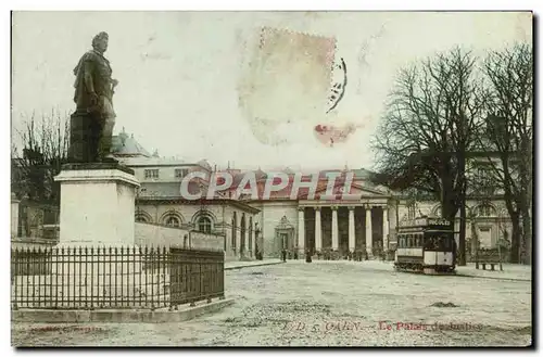 Cartes postales Caen Le palais de justice Tramway