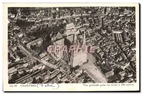 Cartes postales Chartres Vue Generale Prise en Avion