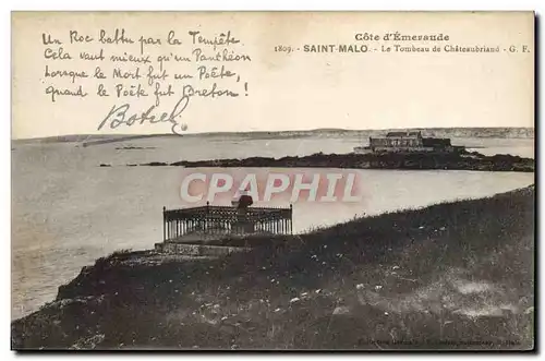 Cartes postales Saint Malo Le Tombeau de Chateaubriand