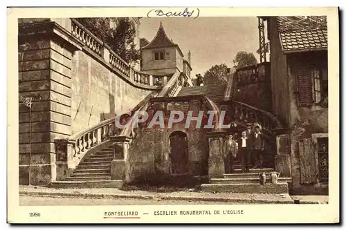 Cartes postales Montbeliard Escalier Monumental De L&#39Eglise