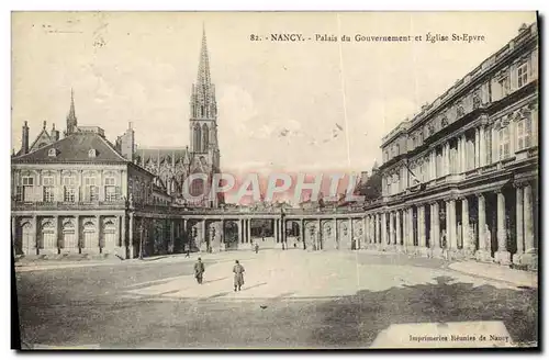 Ansichtskarte AK Nancy Palais du Gouvernement et Eglise St Epvre