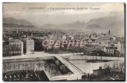 Ansichtskarte AK Grenoble Vue Generale Prise du Jardin des Dauphins