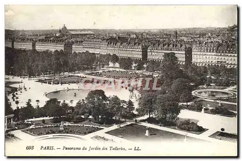 Ansichtskarte AK Paris Panorama du Jardin des Tuileries