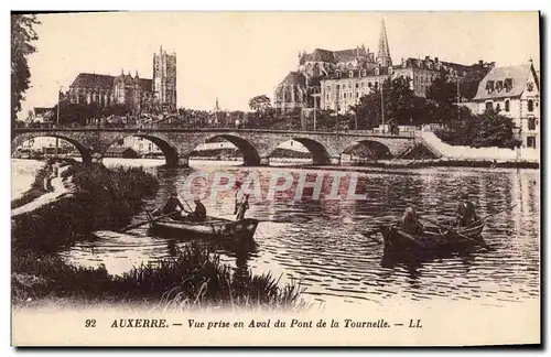 Cartes postales Auxerre Vue Prise en Aval du Pont de la Tournelle
