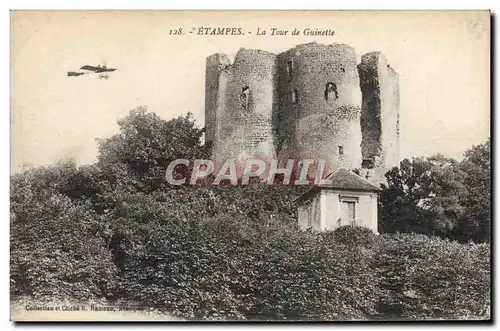 Ansichtskarte AK Etampes La Tour de Guinette Avion