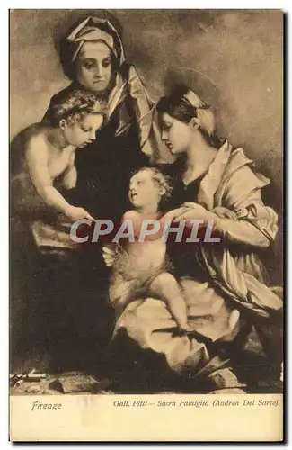 Cartes postales Firenze Gall Pitti Sacra Famiglia Andrea del Sarto