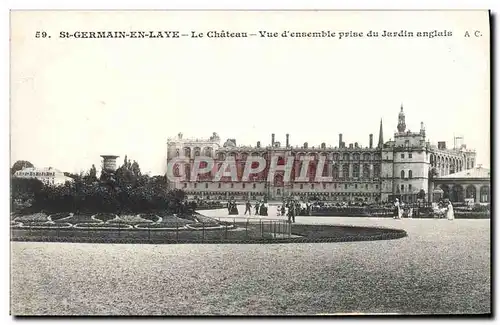 Cartes postales Saint Germain En Laye Le chateau Vue d&#39ensemble pris du jardin anglais