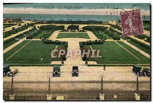 Cartes postales Deauville La Plage Fleurie Les jardins fleuris et le casino