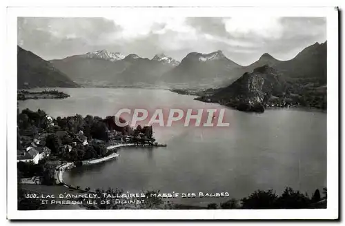 Moderne Karte Lac d&#39Annecy Talloires Massif Des Bauges et presqu&#39ile de Duingt