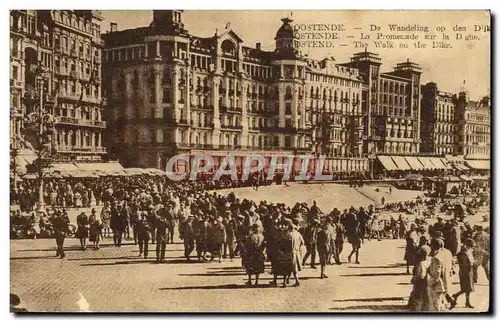 Cartes postales Ostende La promenade sur la digue