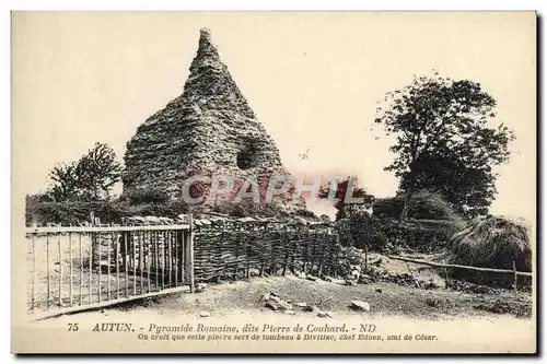 Ansichtskarte AK Autun Pyramide Romaine dite Pierre de Couhard