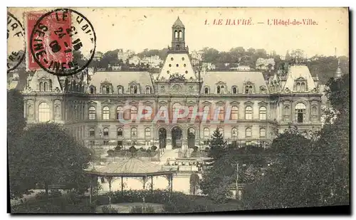 Ansichtskarte AK Le Havre L&#39Hotel de Ville Kiosque