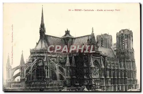 Ansichtskarte AK Reims Cathedrale Abside et transept Nord