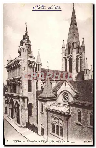 Cartes postales Dijon Ensemble de L&#39Eglise Notre Dame