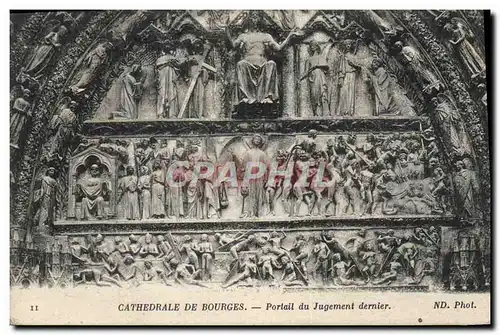 Ansichtskarte AK Cathedrale De Bourges Portail du Jugement Dernier