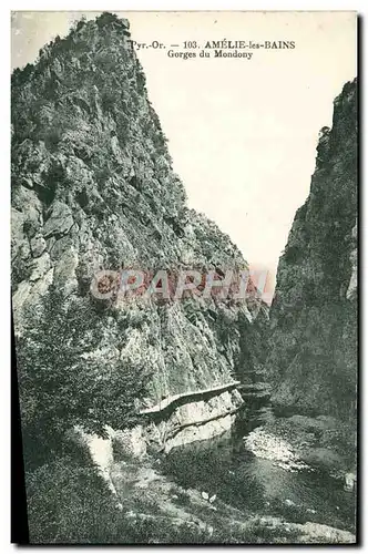 Cartes postales Amelie les Bains Gorges du Mondony