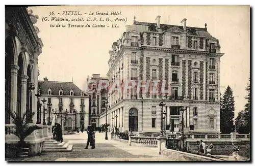 Cartes postales Vittel Le Grand Hotel Vu De La Terrasse du casino