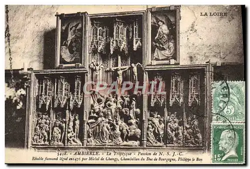 Ansichtskarte AK Ambierle Le Triptyque Passion de NS JC Retable flamand