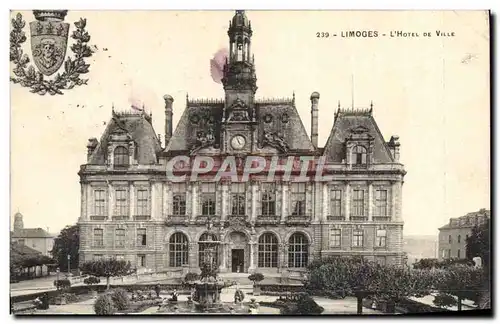 Cartes postales Limoges L&#39Hotel De Ville