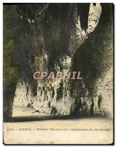 Ansichtskarte AK Paris Buttes Chaumont Interieur de la grotte