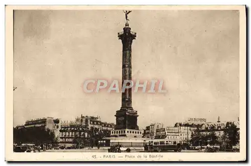 Cartes postales Paris Place De La Bastille
