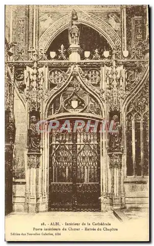 Cartes postales Albi Interieur De La Cathedrale Porte interieure du choeur Entree du chapitre