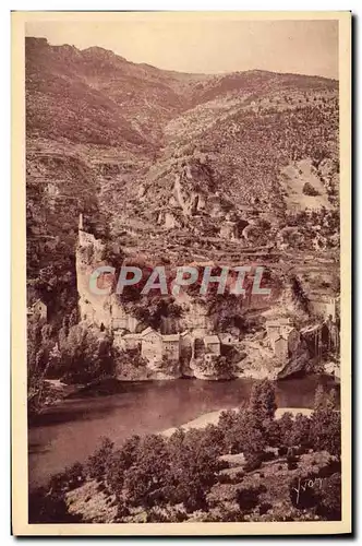 Ansichtskarte AK Gorges Du Tarn Castelbouc le village et le vieux chateau