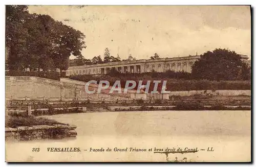 Cartes postales Versailles Facade Du Grand Trianon Et Bras Droit Du Canal