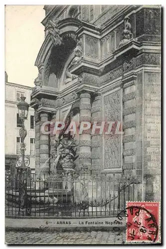 Ansichtskarte AK Arras La fontaine Neptune