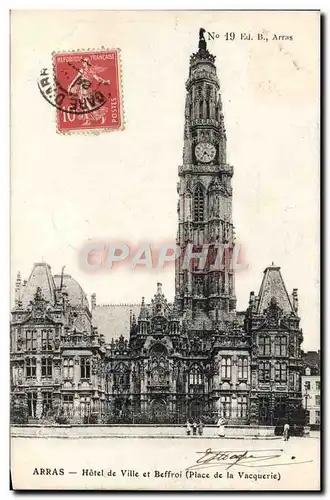 Cartes postales Arras Hotel De Ville Et Beffroi Place de la Vacquerie