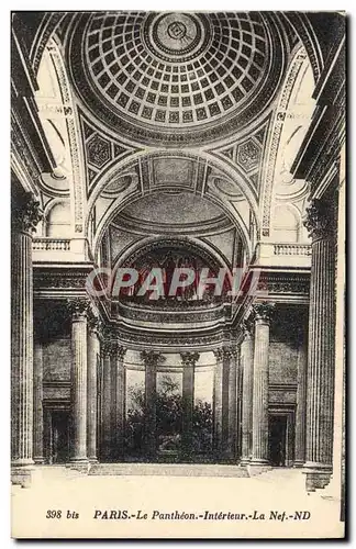Cartes postales Paris Le Pantheon Interieur La Nef