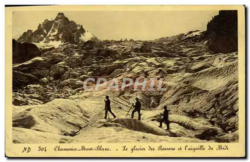 Cartes postales Chamonix Mont Blanc Le Glacier Des Bossons Et aiguille Du Midi