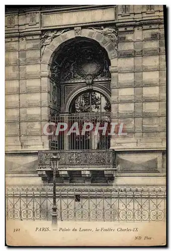 Cartes postales Paris Palais Du Louvre La Fenetre Charles X